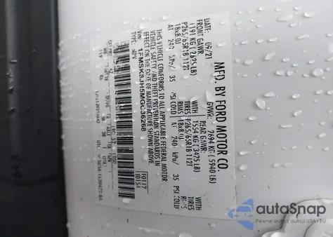 2021 Ford Explorer Timberline from USA, damaged, VIN 1FMSK8JH5MGC36268